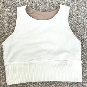 Ripped lululemon crop top sports bra